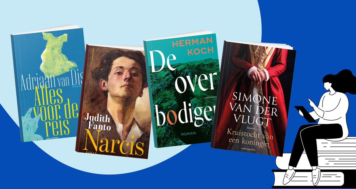 Banner met een aantal covers van de genomineerden voor de NS Publieksprijs 2026