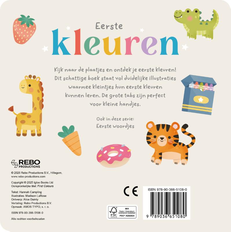 Eerste kleuren - Kijk en ontdek (Kartonboek) Eerste kleuren - Kijk en ontdek (Kartonboek)