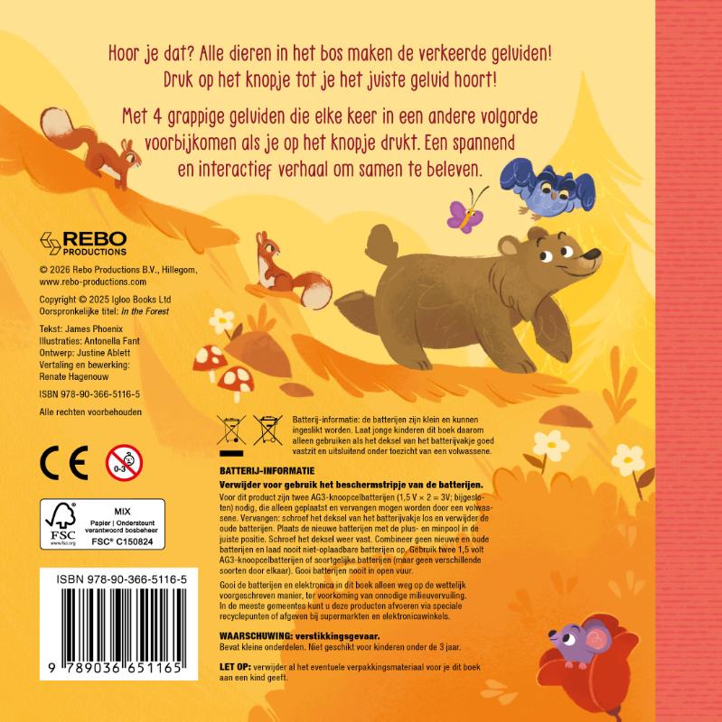 In het bos - Zoek het geluid (Kartonboek)