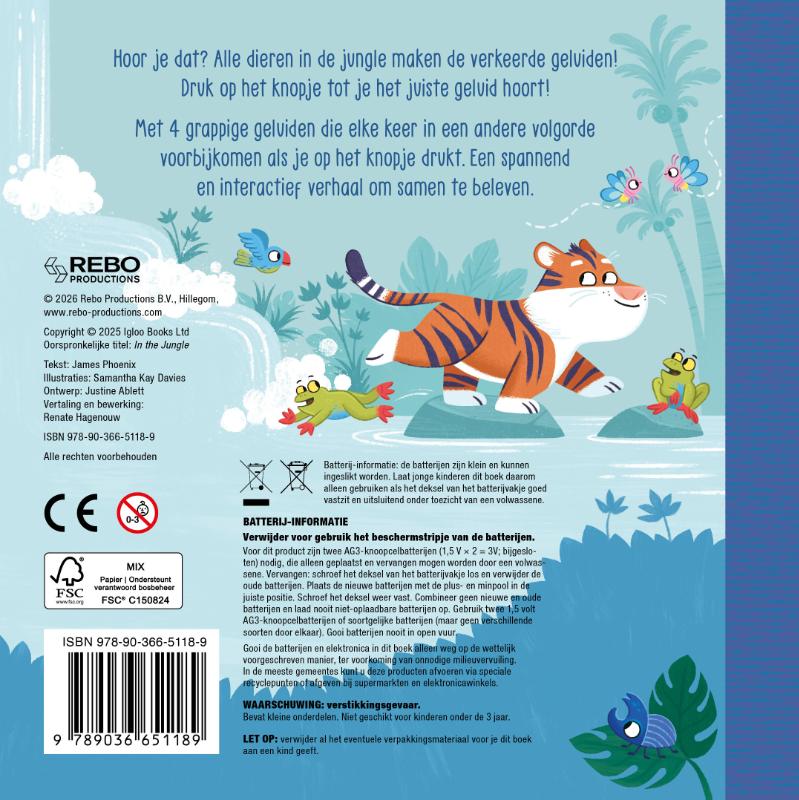 In de jungle - Zoek het geluid (Kartonboek)