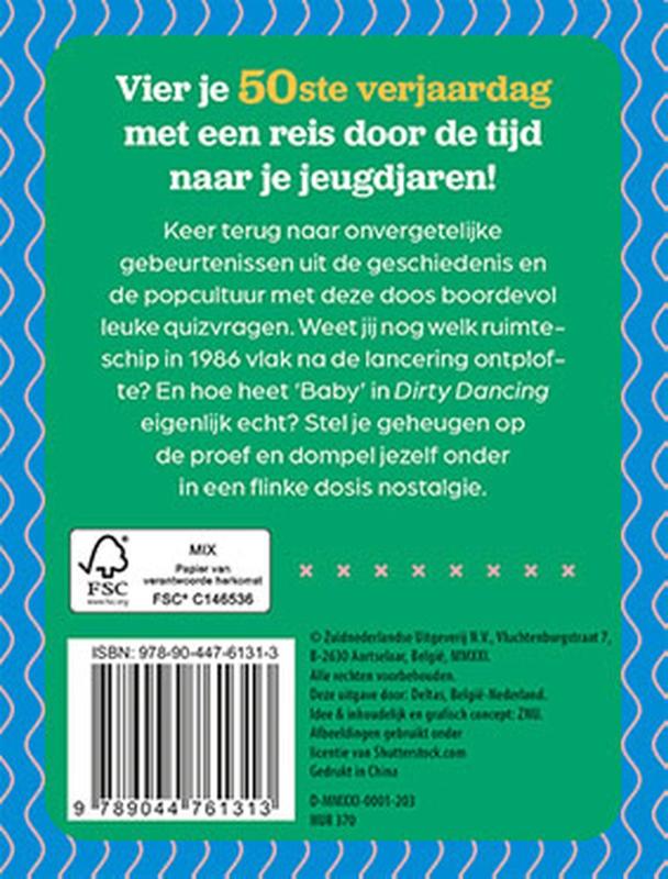 Verjaardagsquiz Hoera 50 jaar! (Kaartspellen) Verjaardagsquiz Hoera 50 jaar! (Kaartspellen)