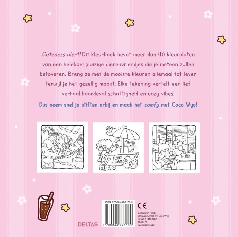 Cozy Friends Cute & Comfy kleurboek Coco Wyo (Paperback)