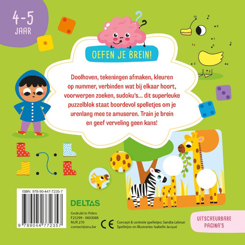 Oefen je brein! Leerrijke spelletjes 4-5 jaar (Paperback) Oefen je brein! Leerrijke spelletjes 4-5 jaar (Paperback)
