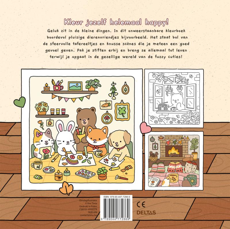 Fuzzy Cuties Cute & Comfy kleurboek Vivi Tinta (Paperback)