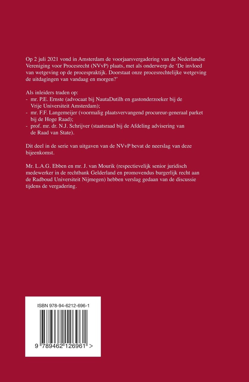 De invloed van wetgeving op de procespraktijk (E-book)