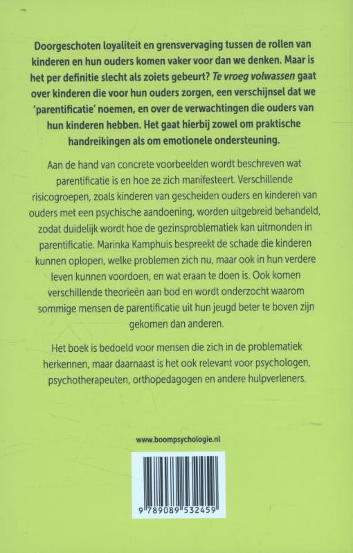 Te vroeg volwassen (Paperback) Te vroeg volwassen (Paperback)
