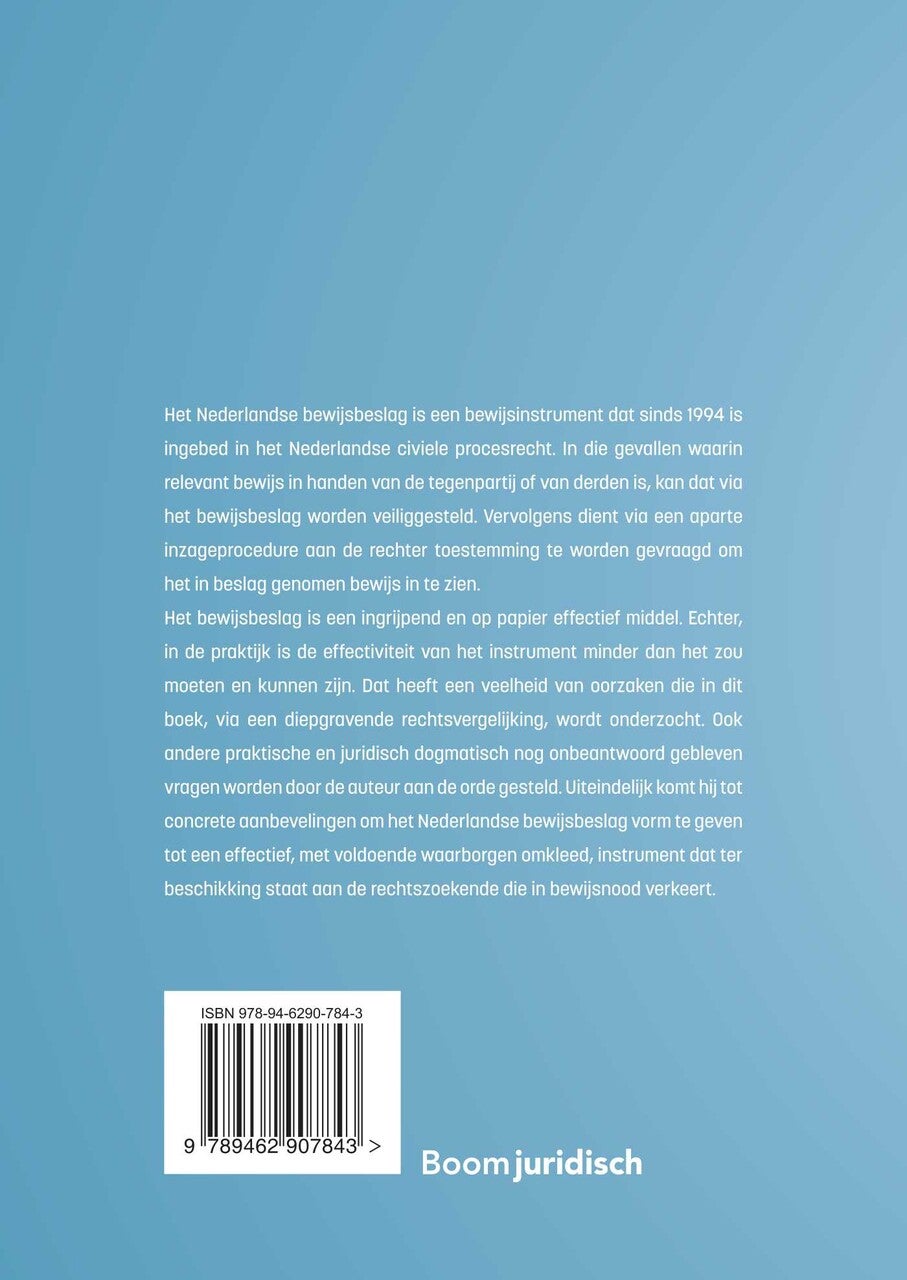 Nederlands bewijsbeslag in rechtsvergelijkend perspectief (E-book)