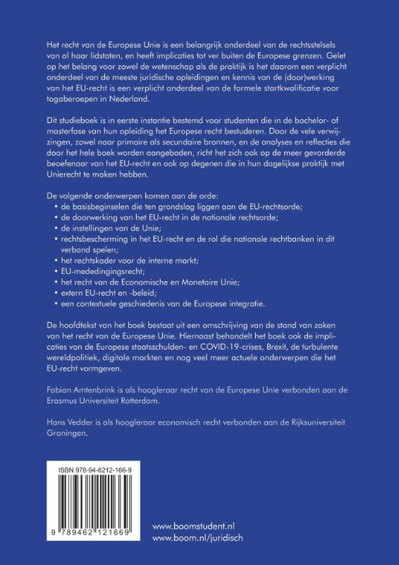 Recht van de Europese Unie (Paperback) Recht van de Europese Unie (Paperback)