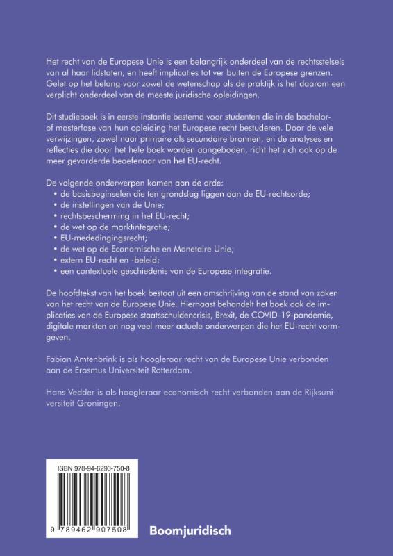 Recht van de Europese Unie (Paperback) Recht van de Europese Unie (Paperback)