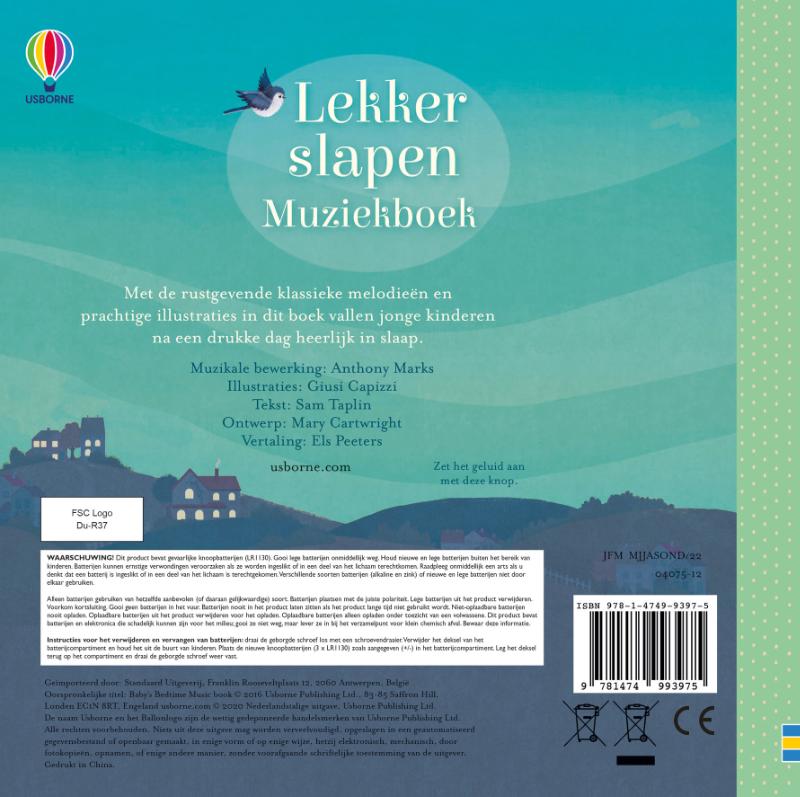 Lekker slapen Muziekboek (Kartonboek)