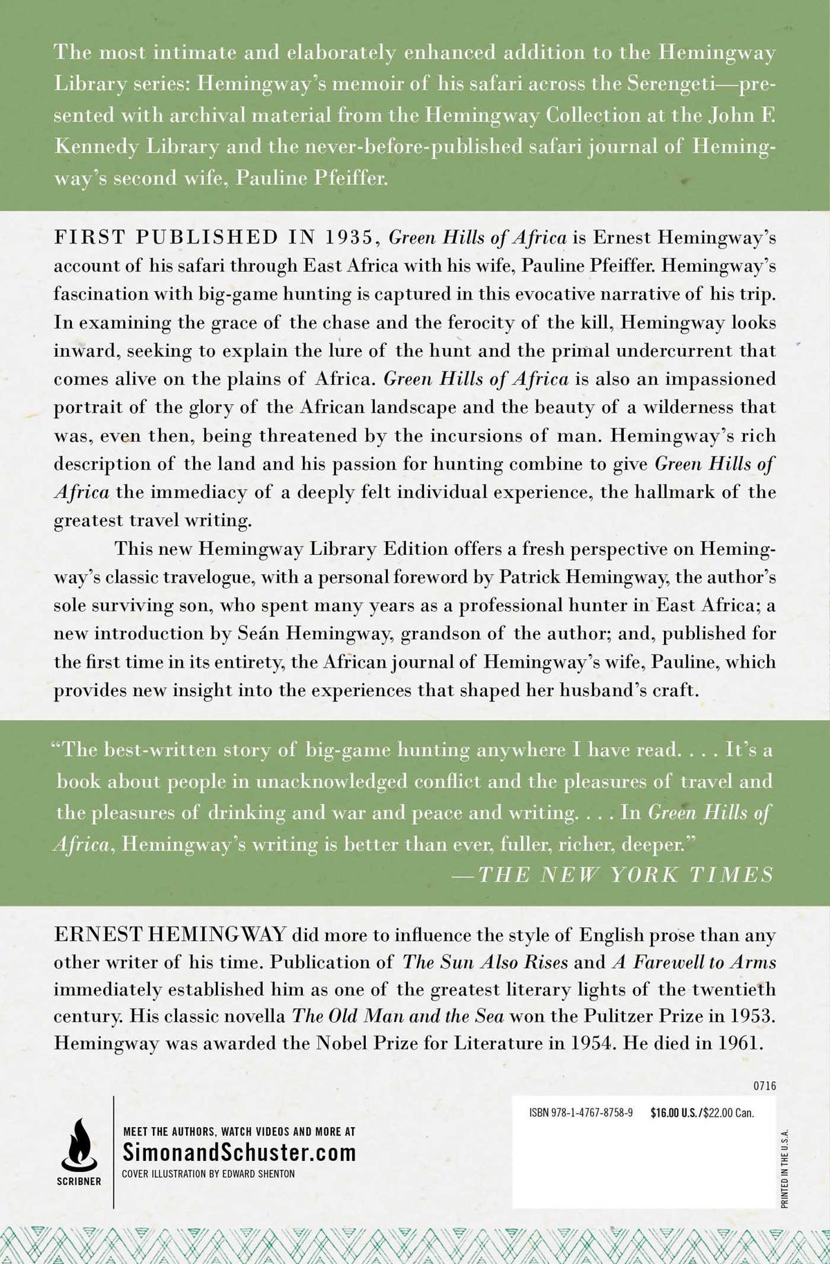 Green Hills of Africa (Paperback)