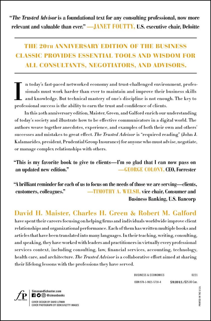 The Trusted Advisor: 20th Anniversary Edition (Paperback)