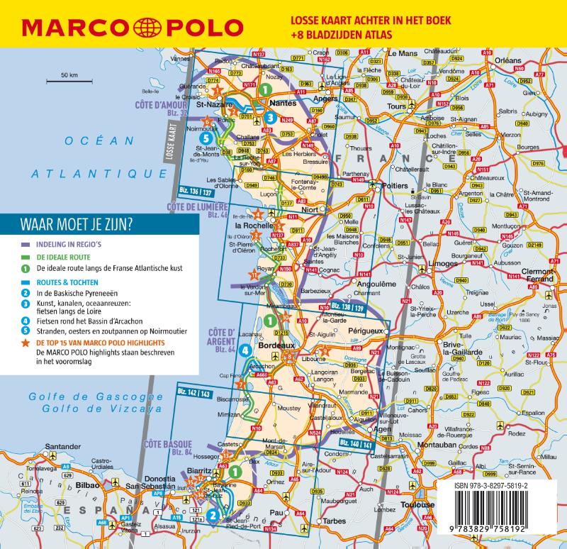 Marco Polo NL Reisgids Franse Atlantische Kust  (Paperback)