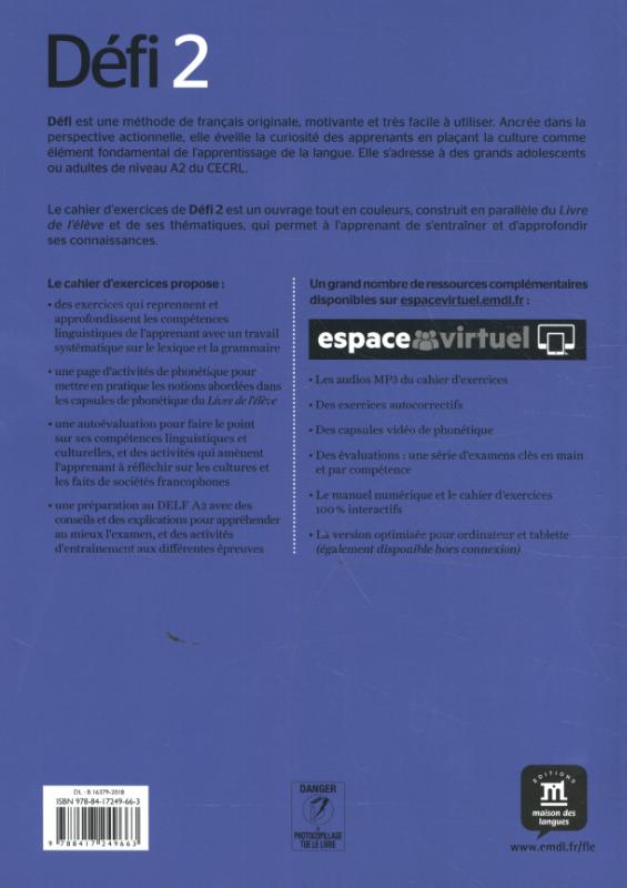 Défi 2 - Cahier d'exercices + MP3 (Paperback)