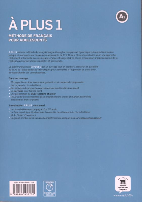 À plus 1 - Cahier d'exercices (Paperback)