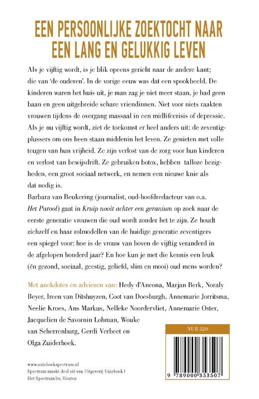 Kruip nooit achter een geranium (Paperback)