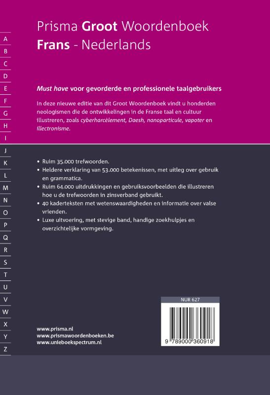Prisma groot woordenboek Frans-Nederlands (Hardback)