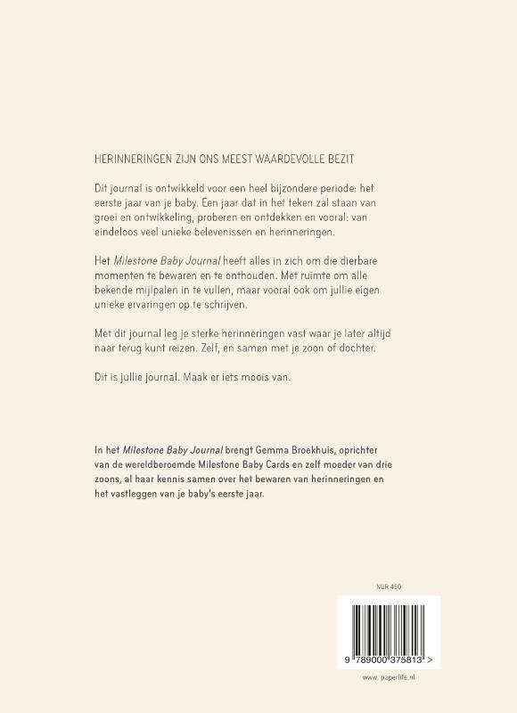 Milestone Baby Journal (Hardback)