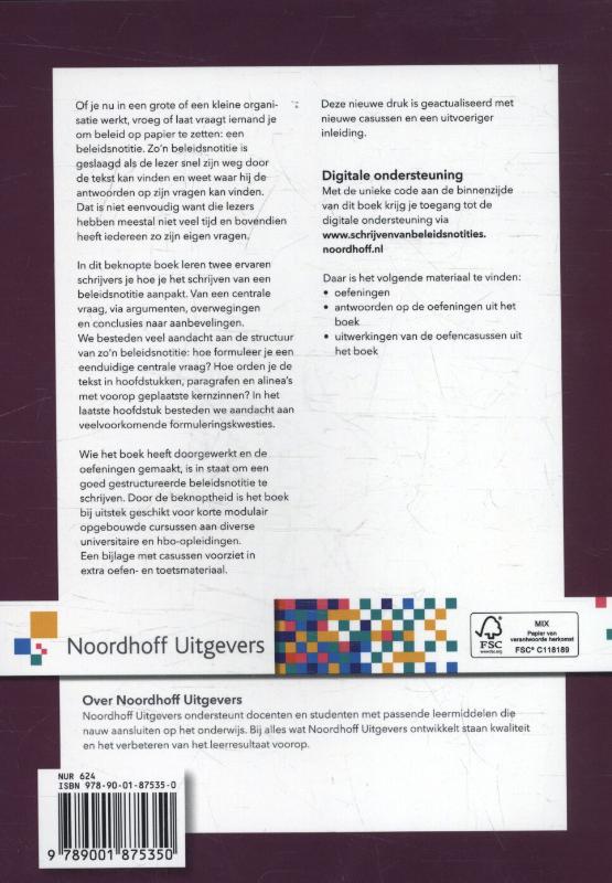 Schrijven van beleidsnotities (Paperback)