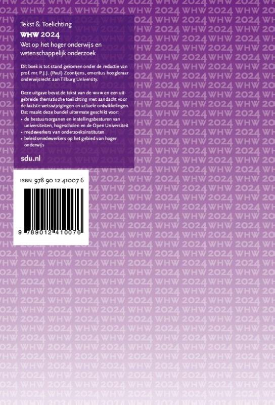 WHW 2024 Tekst & Toelichting (Paperback)