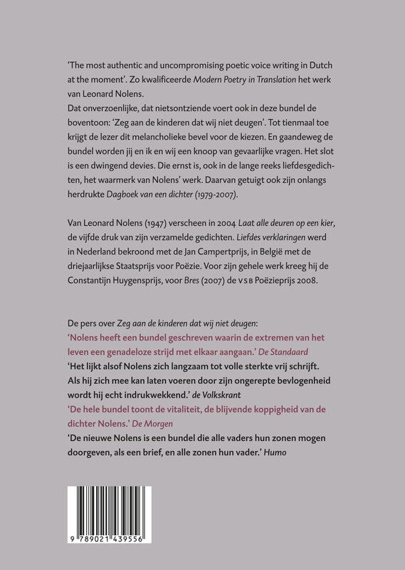 Zeg aan de kinderen dat wij niet deugen (Paperback)