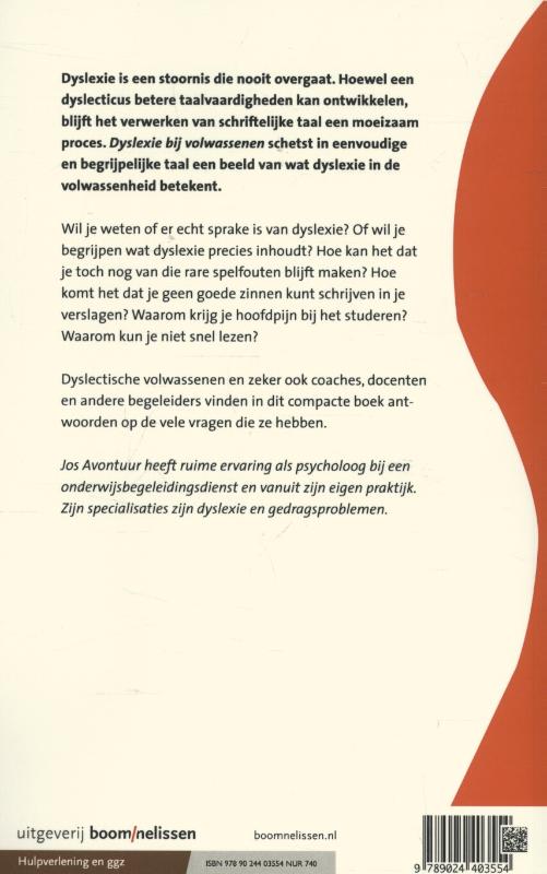Dyslexie bij volwassenen (Paperback)