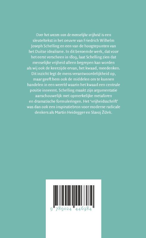 Over het wezen van de menselijke vrijheid (Hardback)