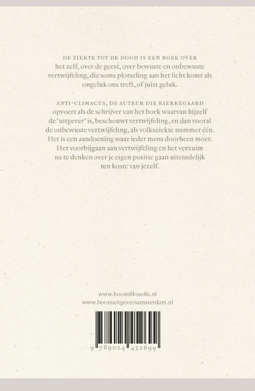 De ziekte tot de dood (Paperback)