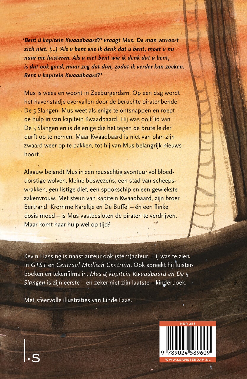Mus en kapitein Kwaadbaard en De 5 slangen (Hardback)