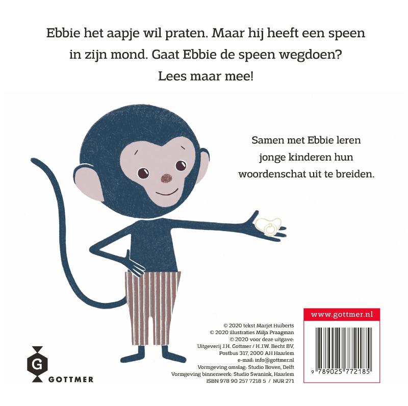 Ebbie zonder speen (Kartonboek)