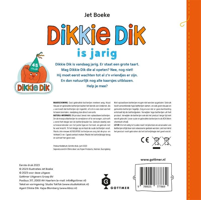 Dikkie Dik is jarig (Kartonboek)