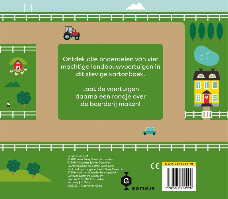 Een rondje met de tractor (Kartonboek)