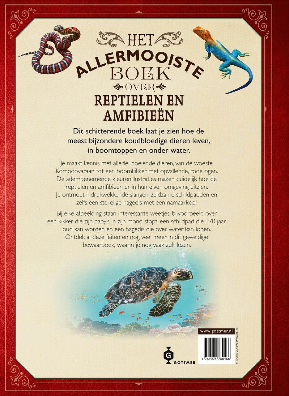 Het allermooiste boek over reptielen en amfibieën (Hardback)