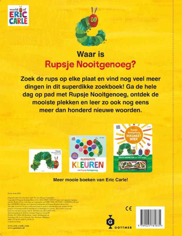 Het grote zoekboek van Rupsje Nooitgenoeg (Kartonboek)