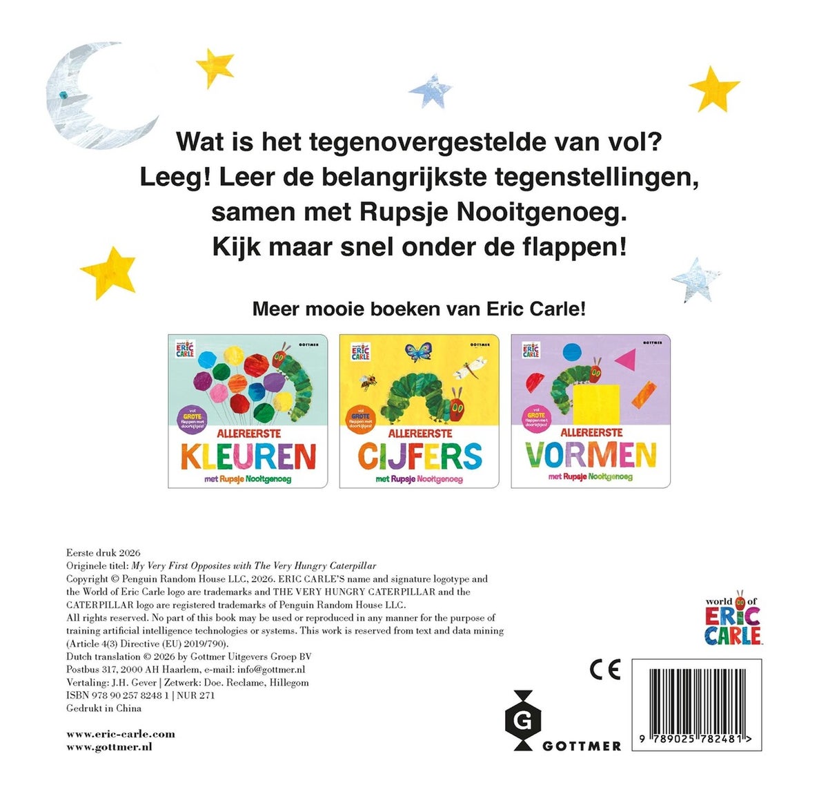 Allereerste tegenstellingen met Rupsje Nooitgenoeg (Kartonboek)