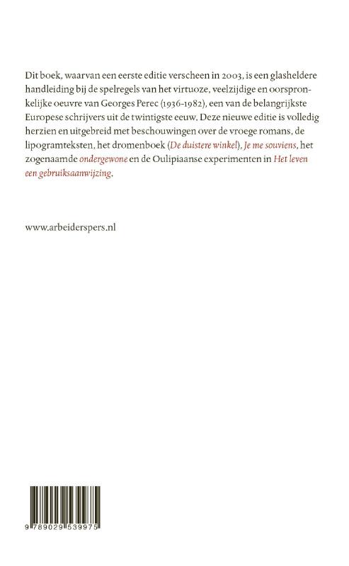 Georges Perec, een gebruiksaanwijzing (Paperback)