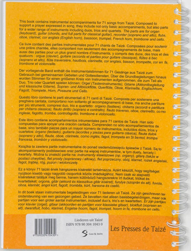 Liederen uit Taize (Paperback)