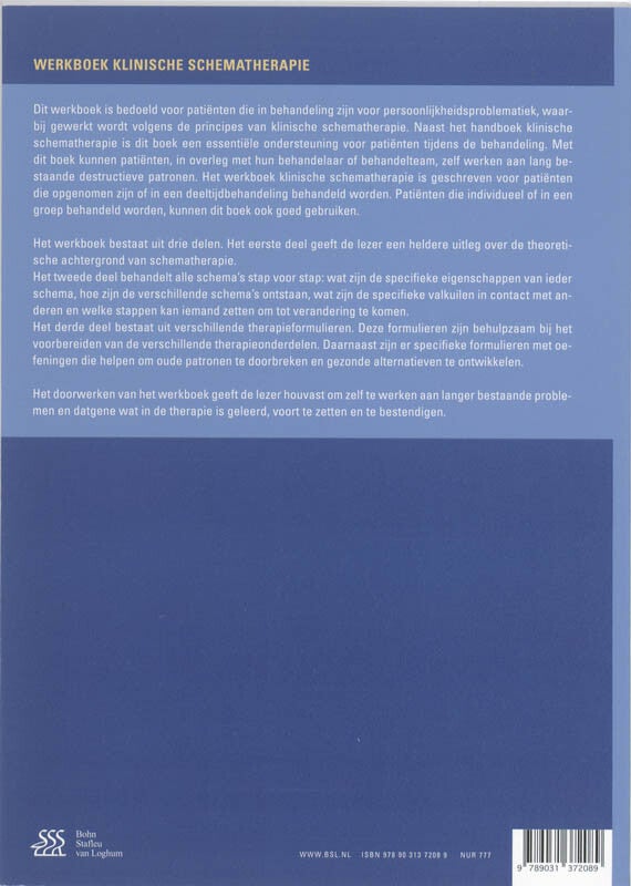 Werkboek klinische schematherapie (Paperback)