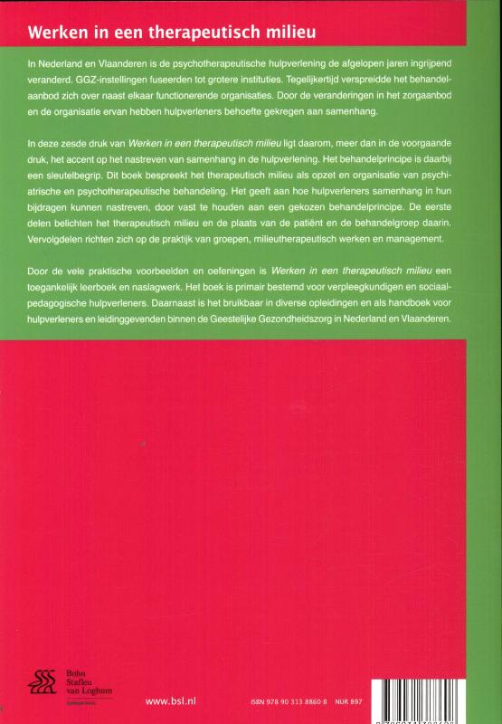 Werken in een therapeutisch milieu (Paperback)