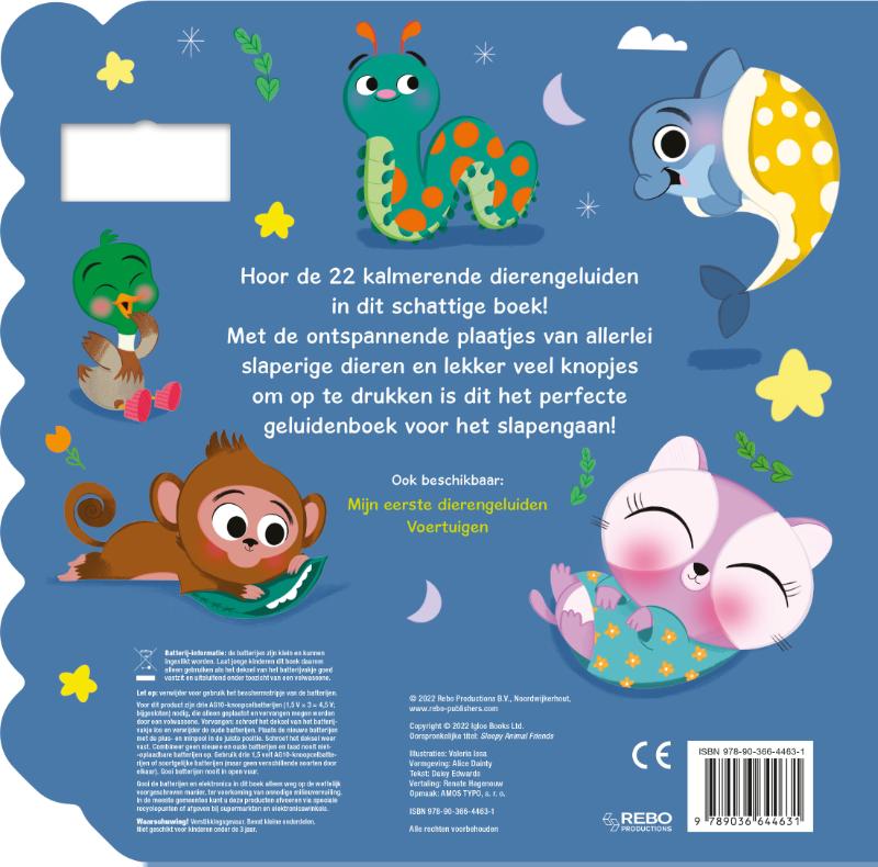 Bedtijd dierenvriendjes - geluidenboek (Kartonboek)