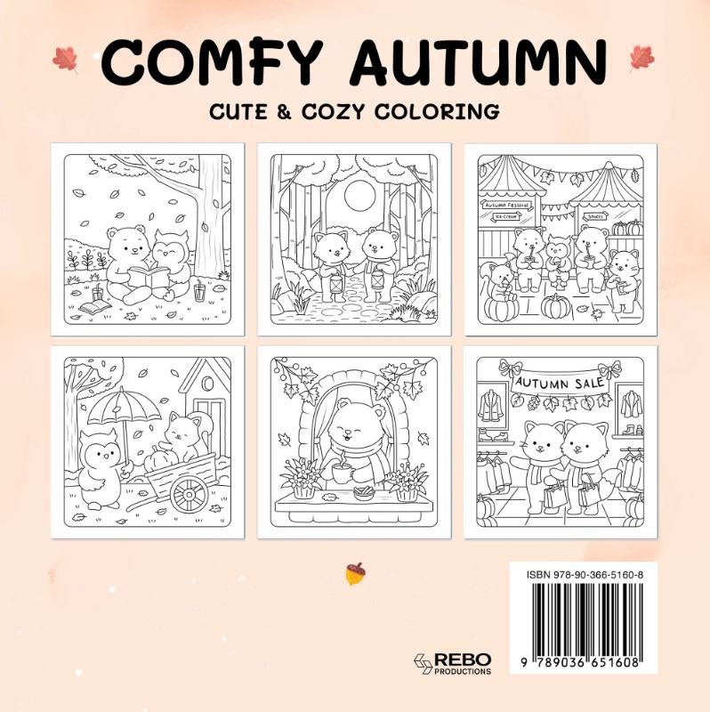 Comfy autumn - Cute & cozy coloring (Paperback)