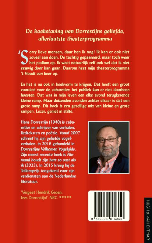 't Houdt een keer op (Hardback)
