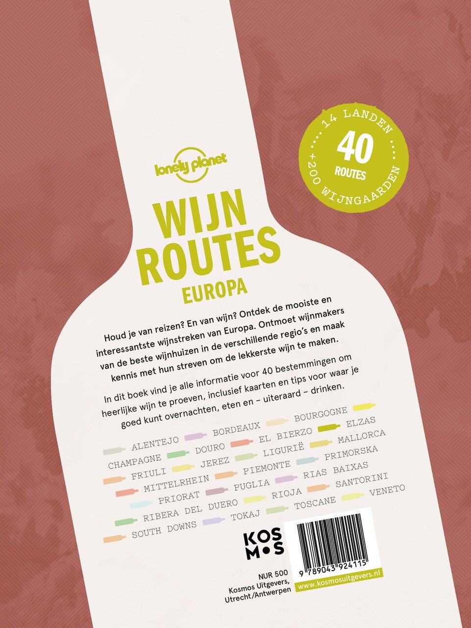 Wijnroutes Europa (Hardback)