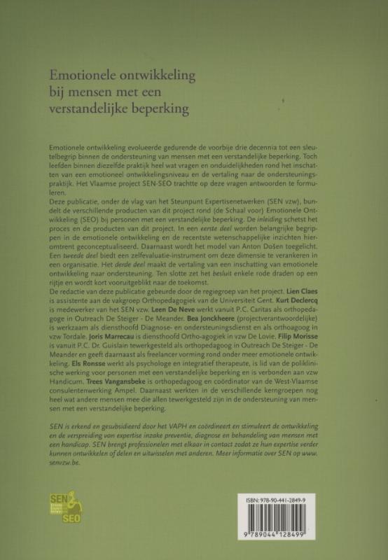 Emotionele ontwikkeling bij mensen met een verstandelijke beperking (Paperback)