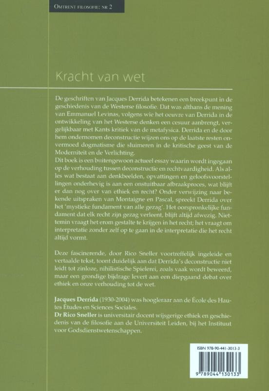 Kracht van wet (Paperback)