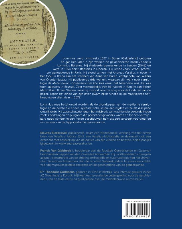 Jodocus Lommius (1527?-1572) en Anna van Egmond, gravin van Buren (1533-1558) (Paperback)