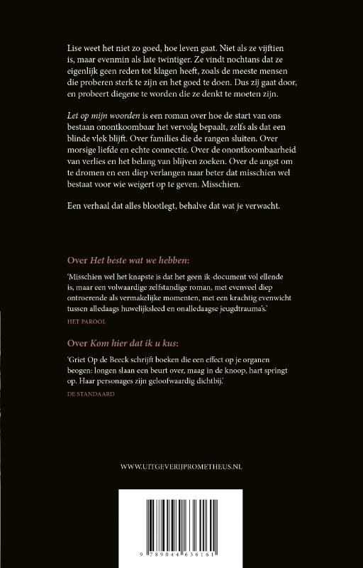 Let op mijn woorden (Paperback)