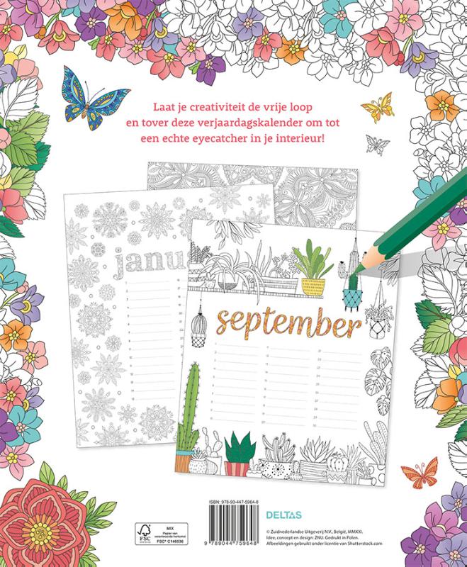 Happy birthday! Kleurkalender (Paperback)