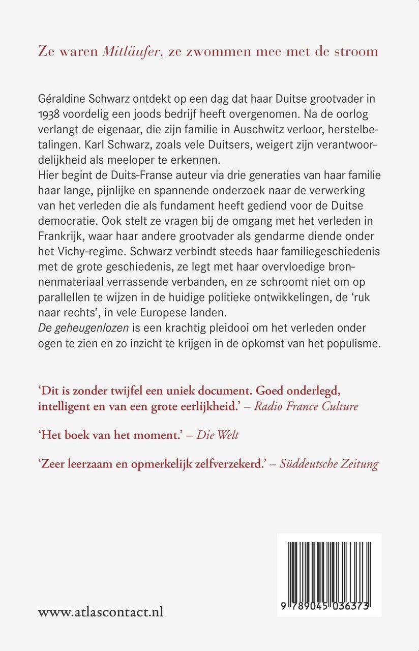 De geheugenlozen (Paperback)