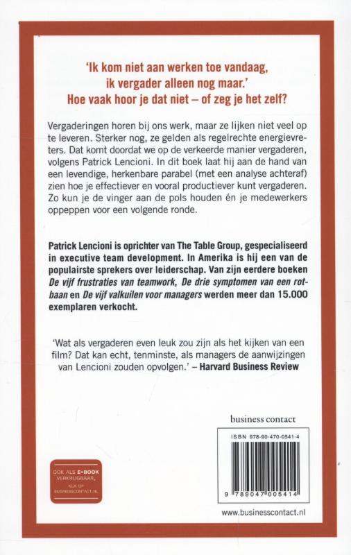 Vergaderen is dodelijk (Paperback)